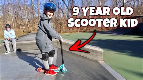 9 Year Old Kid Learns Scooter Tricks Youtube