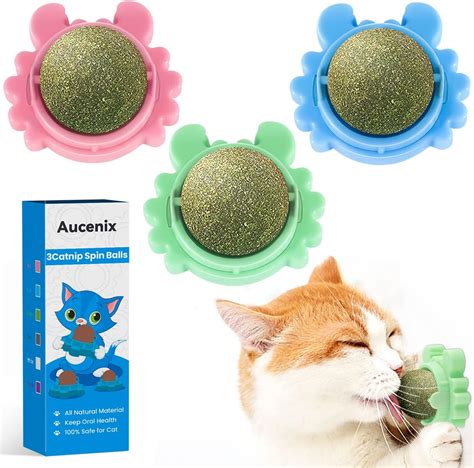 Amazon Aucenix Catnip Balls Toy For Cat Wall Catnip Roller For