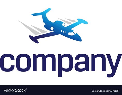 Business jet logo Royalty Free Vector Image - VectorStock