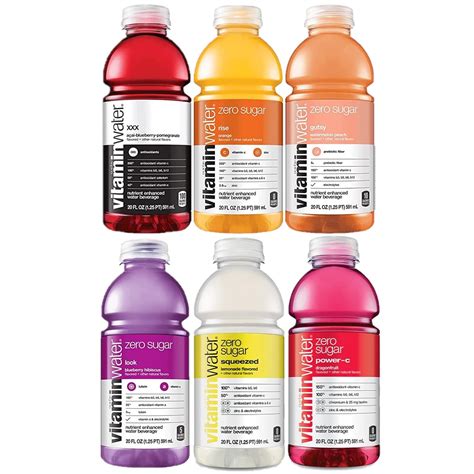 Amazon.com: Vitamin Water Zero Sugar | Tasters Edition 6 Pack, 20oz ...
