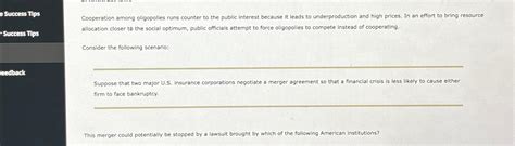 Solved Cooperation Among Oligopolies Runs Counter To The Chegg