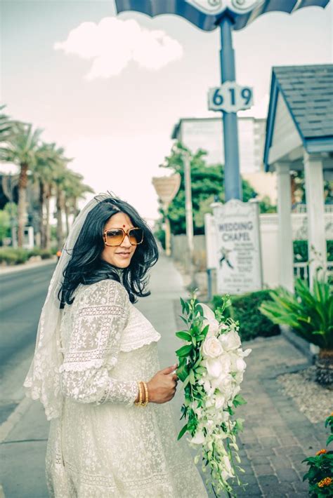 Seventies Inspired Vegas Elopement With A Seven Months Pregnant Bride