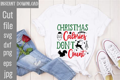 Christmas Calories Dont Count Svg Cut F Graphic By Designget