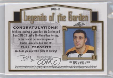 2019 20 Leaf ITG Used Legends Of The Garden Red Spectrum 4 Phil