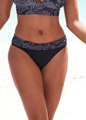 Venice Beach Floral Print Waistband Bikini Briefs Grattan