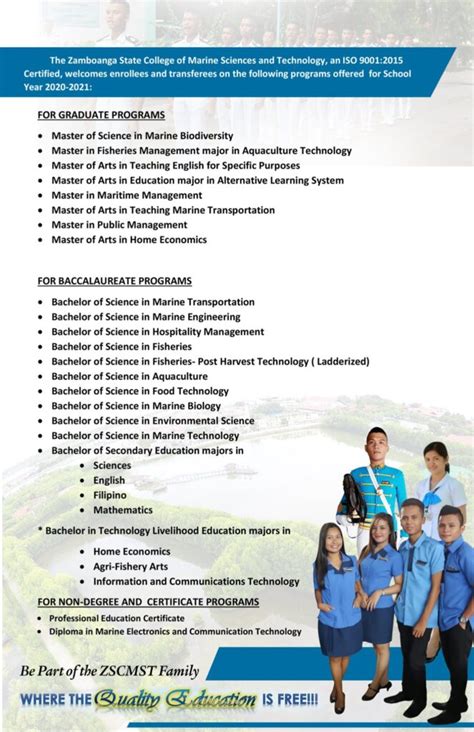 Academic Programs – Zamboanga State College of Marine Sciences and Technology