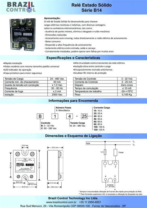 Casa Dos Reles Eletro Eletr Nica Ltda Rele Estado Solido B