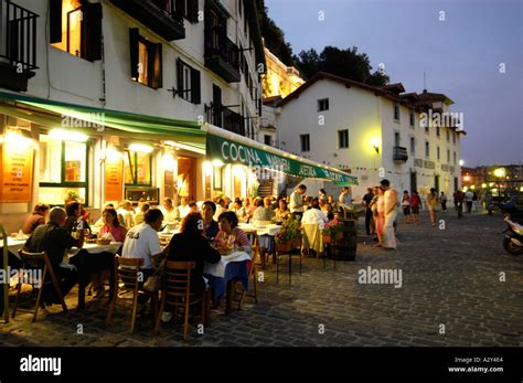 Waterfront seafront restaurant in the old part of town San Sebastian ...