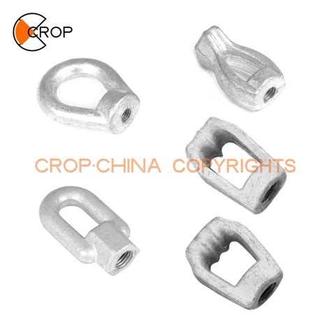 Hot DIP Galvanized Forged Carbon Steel Pole Line Hardware Eye Nuts Pole Line Hardware And Twin