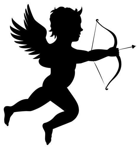 Onlinelabels Clip Art Martin74s Cupid Silhouette