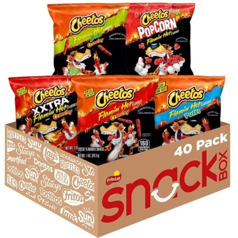 Cheetos Cheese Flavored Snacks Flamin Hot Mix Variety Pack Pack Of 40 1 Ounce Pack Of 40
