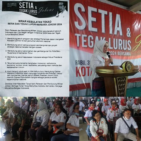 Relawan Deklarasi Setia And Tegak Lurus 2024 Bersama Jokowi Berita