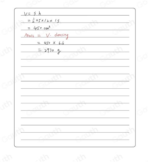 Solved The Diagram Shows A Solid Triangular Prism Diagram NOT