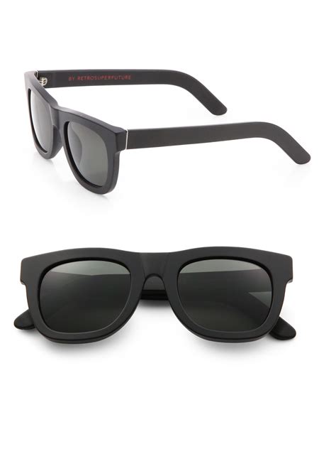 Retrosuperfuture Matte Wayfarer Sunglasses In Black For Men Lyst