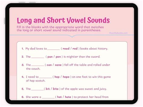 Long And Short Vowel Sounds Worksheet Rf 2 4 C Rf 2 4 Workybooks