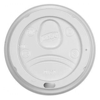 Dixie Hot Cup Lid Dome Sip Through Oz Disposable Foodware Capacity White PK