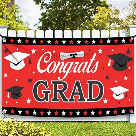 Congrats Grad Banner 72x44 Inch Congratulations Banner Graduation