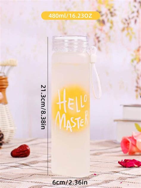 1pc Letter Graphic Water Bottle SHEIN USA