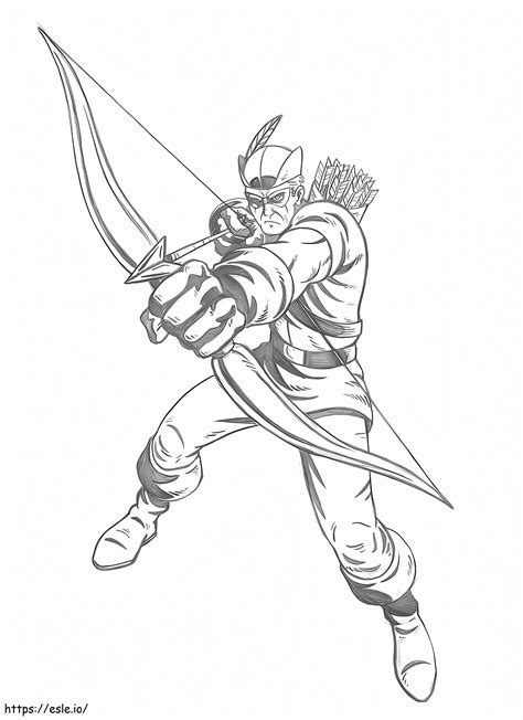 DC Comic Green Arrow Coloring Page