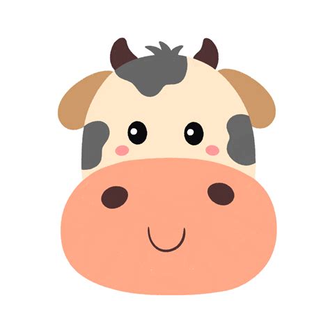 Cute Cow Head 21454158 Png