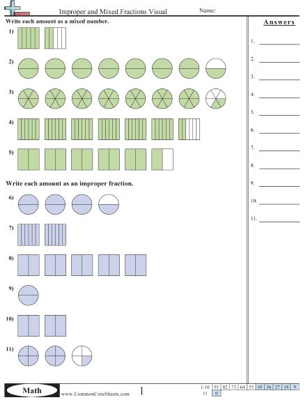 Fraction Worksheets Free Commoncoresheets Worksheets Library