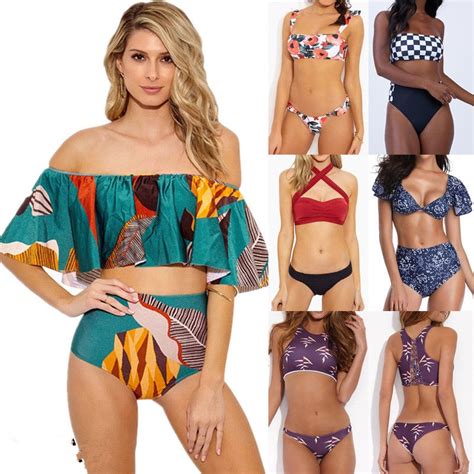 Conjunto De Bikini Con Sujetador Acolchado Para Mujer Ropa De Ba O De