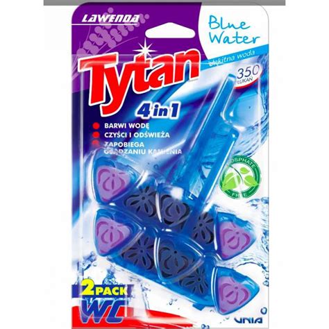 TYTAN BLUE WATER Zawieszka do toalety barwiąca wodę 4w1 LAWENDA 2x40 g