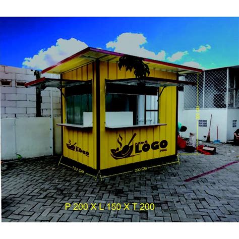 Jual Booth Kontainer Makanan Dan Minuman 200x120x200 Murah Kekinian