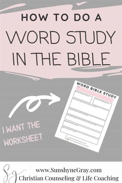 How to do a Word Study in the Bible - Christian Counseling