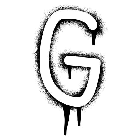 Alphabet letter G stencil graffiti with black spray paint 26762224 ...