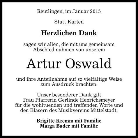 Traueranzeigen Von Artur Oswald Trauer Gea De