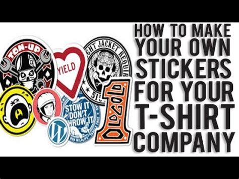 How To Make Your Own Custom Stickers For Your T Shirt Co Youtube