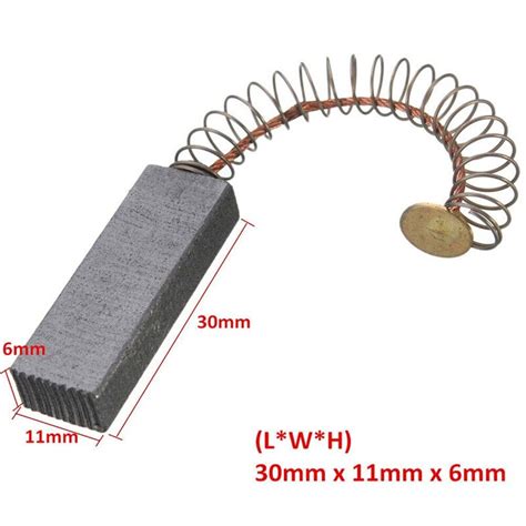 Carbon Brushes Bush Repairing Part Suitable For Electric Motor 6pcs 30x11x6mm Ebay