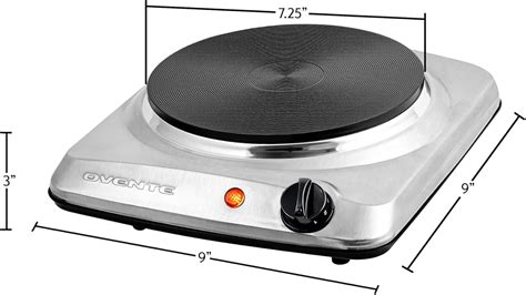 Electric Countertop Single Burner 1000W Cooktop With 7 25 Inch Cast Iron Hot Plate And 5 Level