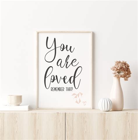 You Are Loved Printable Wall Art Wall Art Décor Etsy Uk