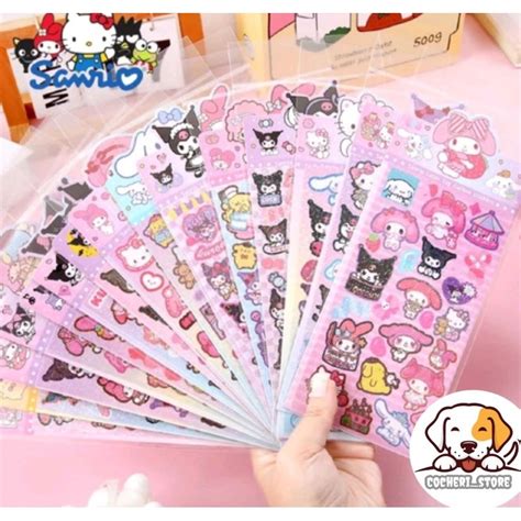 jual stiker sanrio motif kuromi  melody shopee indonesia