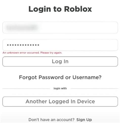 Roblox An Unknown Error Occurred Login [fixed]