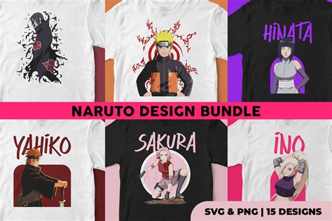 15 Designs Naruto T Shirt Design Bundle 15 Vector Designs In Etsy