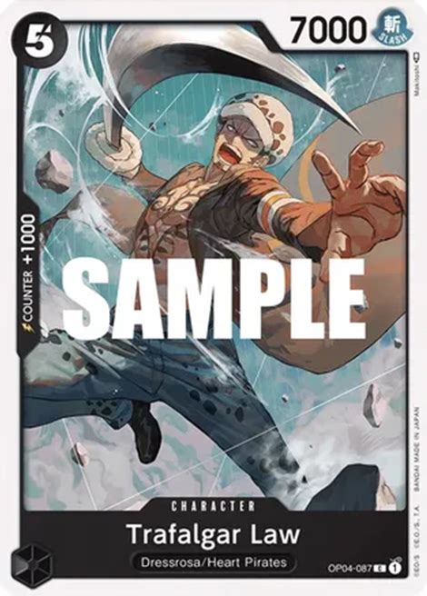 ONE PIECE OP04 087 Trafalgar Law Character Common Saigon TCG