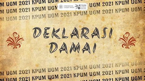 Deklarasi Damai Pengundian Nomor Urut Capresma Dan Partai Mahasiswa