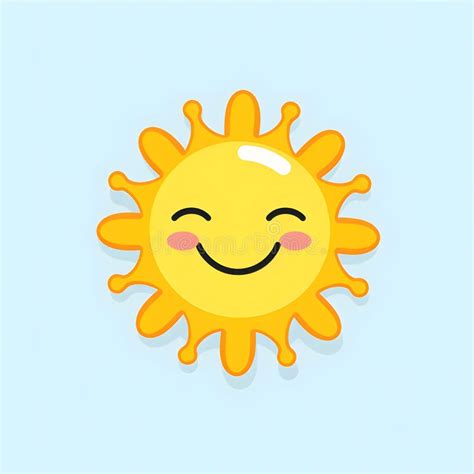 A sun with cartoon face. stock illustration. Illustration of design ...