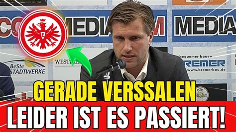 Schwere Sorge Liegt Ber Eintracht Ein Gro Er Verlust Nachrichten