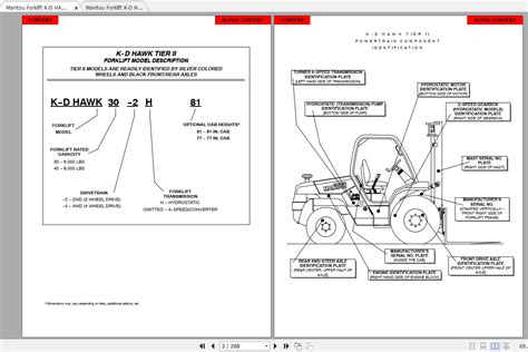 Manitou Forklift K D HAWK 30 2 4 Parts Manual Auto Repair Manual