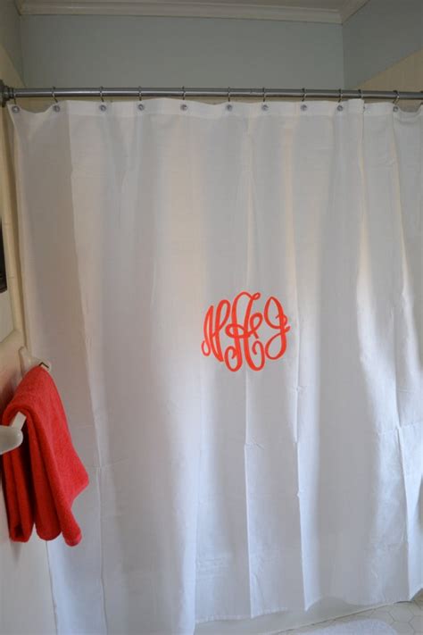 Custom Monogrammed Shower Curtain