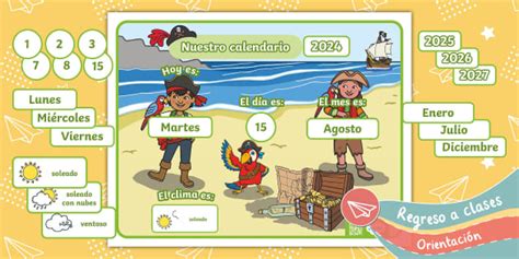 Calendario Para Sala Piratas Teacher Made Twinkl