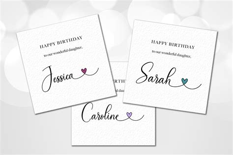 Personalised Daughter Birthday Cards Etsy Uk