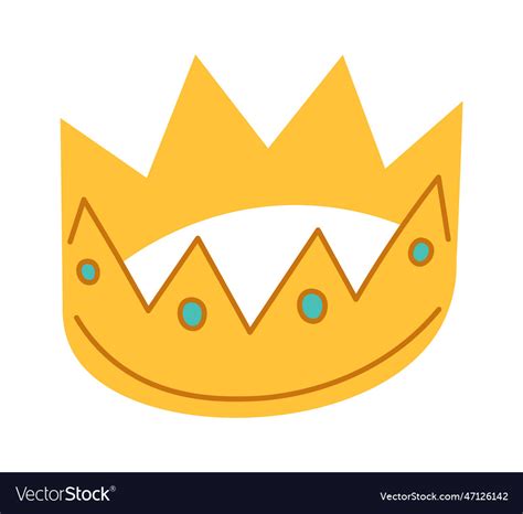 Gold king crown Royalty Free Vector Image - VectorStock