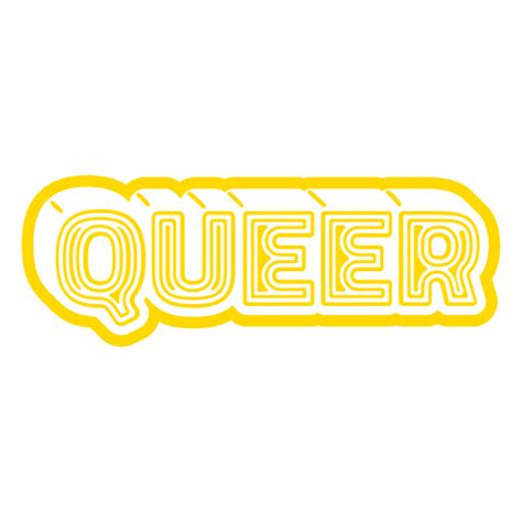 Diseño PNG Y SVG De Trazo Lleno De Cita Queer Amarilla Para Camisetas