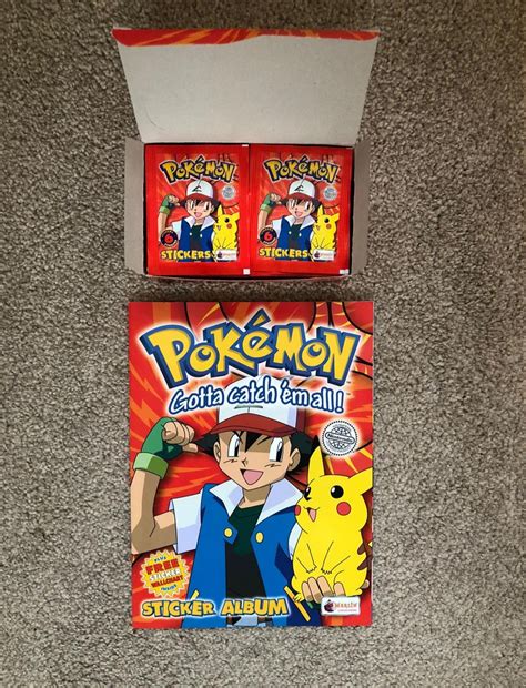 Pokemon Topps Original Trading Sticker Box Packets Etsy