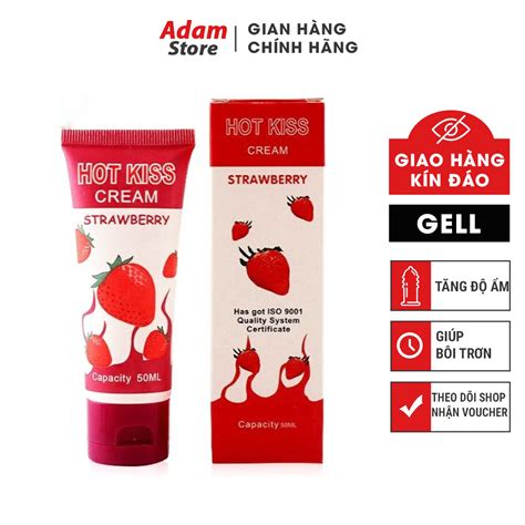 Gel bôi trơn Hot Kiss Cherry hương dâu tây gel bôi trơn tăng khoái cảm bôi trơn khi quan hệ
